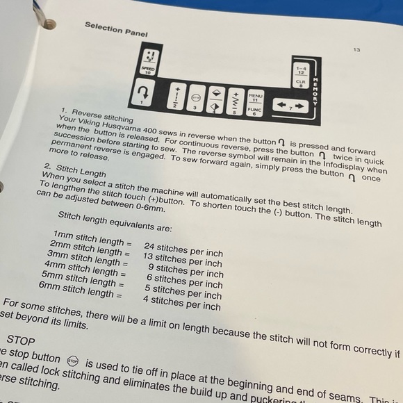 VTG 1994 Viking Husqvarna Owner’s Handbook One-Touch Computer Sewing Machines - Picture 12 of 13